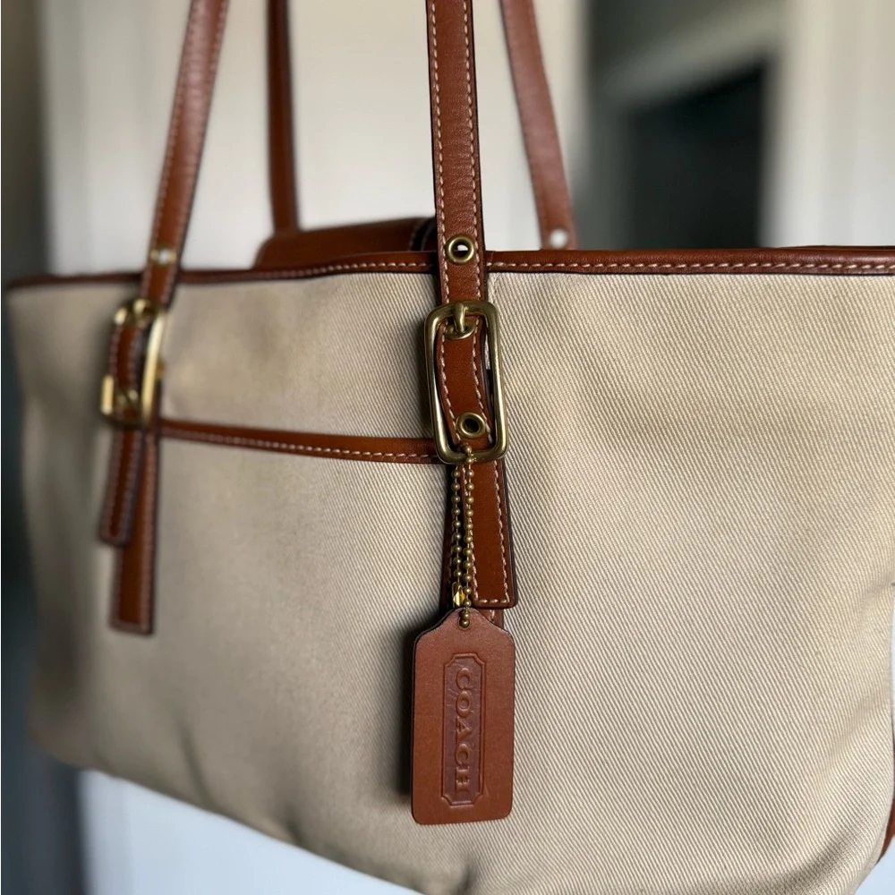 Vintage Coach Legacy West Twill Shoulder Tote Bag 9869 - Picture 7 of 10